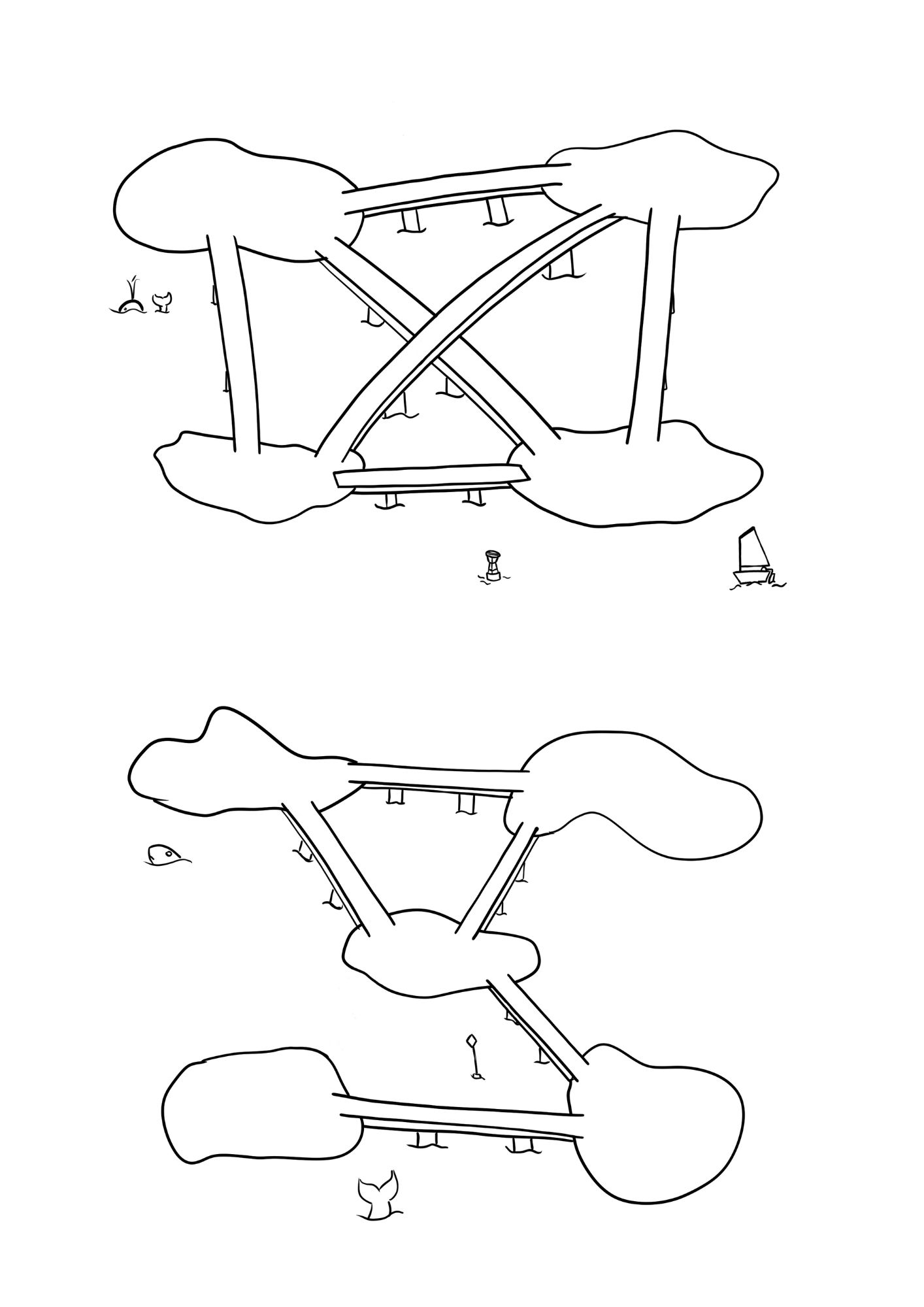 Øer og broer (grafteori – vertex coloring)